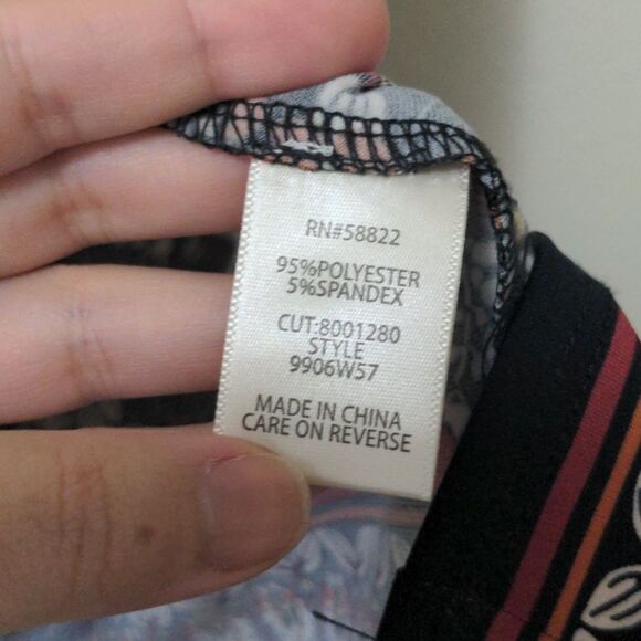 Max Studio Black & Rust Geometric Dress - Picture 6 of 7